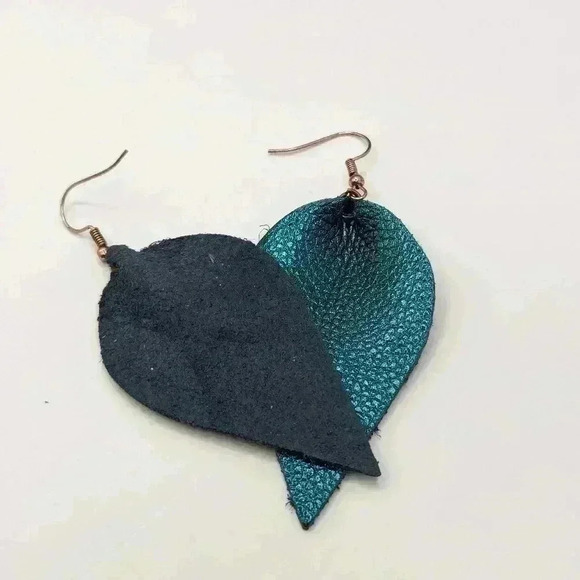 Boho Leather & Faux Leather Earring Bundle Lot of 3 - Picture 4 of 6